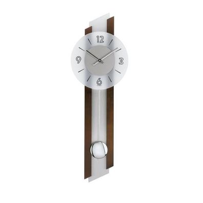AMS W7207-1 Pendelwanduhr mit Nussbaum-Holzrückwand