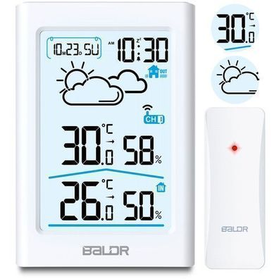 Wetterstation mit Display BD-911 weiß