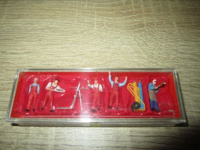 Preiser 10243 Handwerker + Zubehör Set mit 5 Figuren OVP