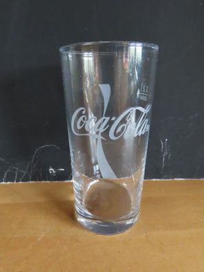 Trinkglas Coca-Cola gerade Form 0,2L milchige Welle Druck