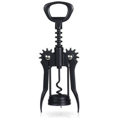 Schwarzer Weinkorkenzieher aus Metall, 16 cm