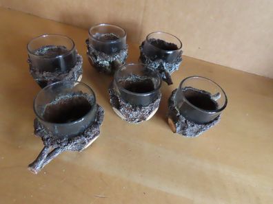 Schnapsglas Schnapspinnchen Baum Ast mit Griff 6St