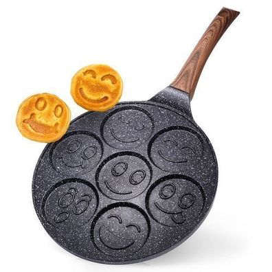 Eierpfanne aus Granit, 7 Mulden, BLACK&WOOD, 26 cm