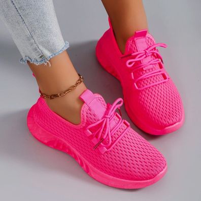 Damen Sommer atmungsaktive Mesh flache Schuhe Damenschuhe lässige Sportschuhe, Ausver