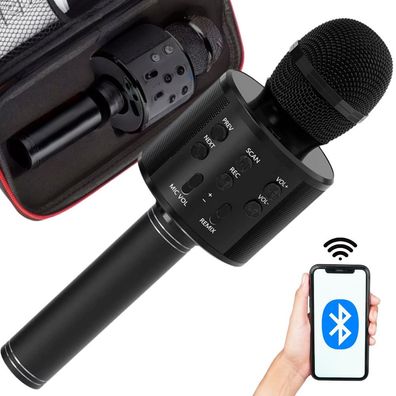 Kabelloser Bluetooth-Mikrofon Karaoke-Lautsprecher Farbe Schwarz