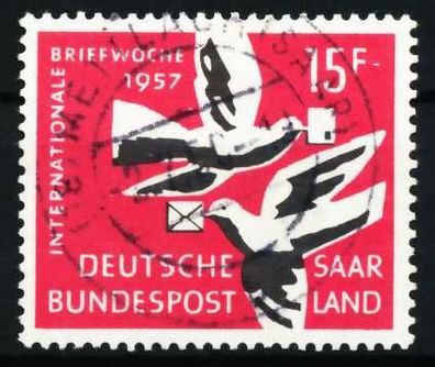 SAAR OPD 1957 Nr 408 zentrisch gestempelt X5F6BFA