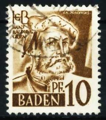 FZ BADEN 2. Ausgabe Spezialisiert Nr 17yaII gestempelt X602EF2
