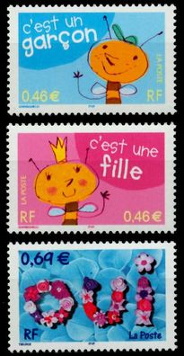 Frankreich 2002 Nr 3600-3602 postfrisch S01CDBA