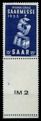 Saarland 1953 Nr 341L postfrisch URA X79E0FE