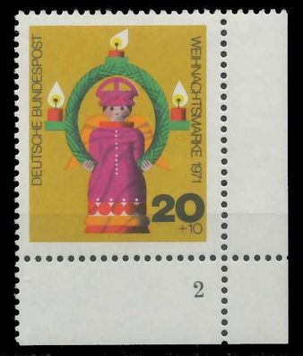 BRD 1971 Nr 709 postfrisch Formnummer 2 X7F9DD2