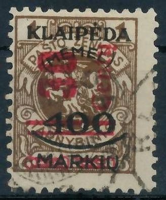 MEMEL 1923 Nr 232 gestempelt gepr. X472DD6
