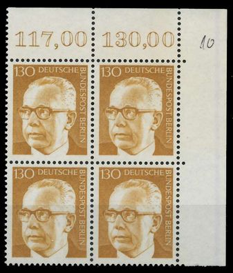 BERLIN DS Heinemann Nr 429 postfrisch Viererblock ECKE- XB50DD6