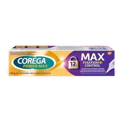 Corega Power Max Haft- und Schutzcreme für Zahnprothesen, 40 g