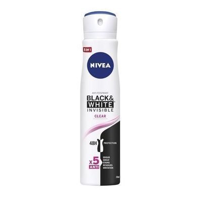 Nivea Invisible Clear Antitranspirant Spray, 250ml - Schwarz & Weiß Design