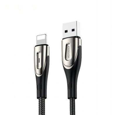 Joyroom S-M411 Lightning Ladekabel 3A, USB-A, 1,2m, Schwarz mit LED-Ladeanzeige