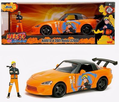 Naruto Shippuden - Naruto & 2001 Honda S2000 - 1:24 Jada Die Cast - 35351