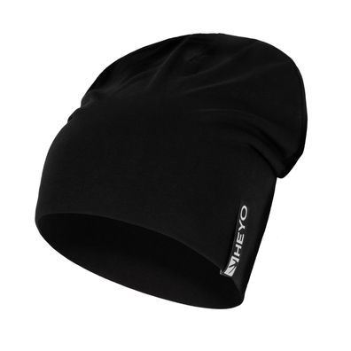 Herren Beanie aus Baumwolle HEYO Übergangsmütze für Frühling & Herbst, Slouchy Mütze
