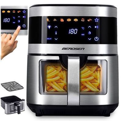 Große Heißluftfritteuse 9,1 l Berdsen 1700 W BD-656 silber