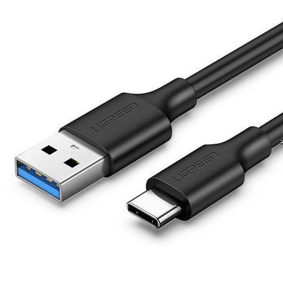 Ugreen USB-A 3.0 zu USB-C 3A Verbindungskabel 1m Schwarz - Universelles Lade- un