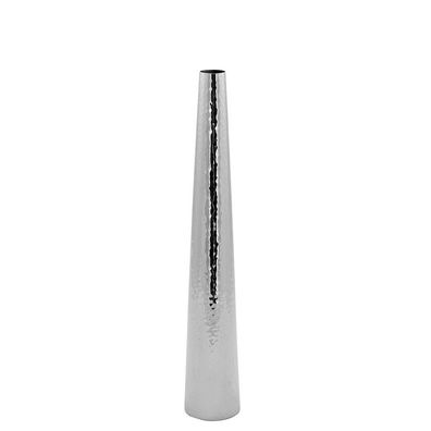 Fink CUBA, Vase, Edelstahl , gehämmert, silberfarben, L. 5 cm, B. 5 cm, H. 31 cm,