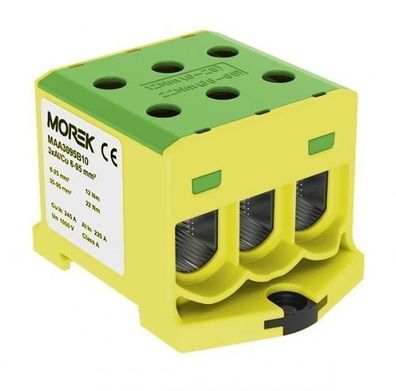 Hauptleitungsklemme 6x 6-95mm2 gelb-grén 1P Verteilerblock Abzweigklemme
