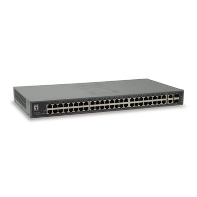 LevelOne Switch 50x FE FGU-5021 2xGSFP 19"