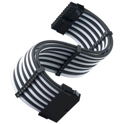 ATX-Verlängerungskabel SST-PP07E-MBBW (schwarz/weiß, 30cm)