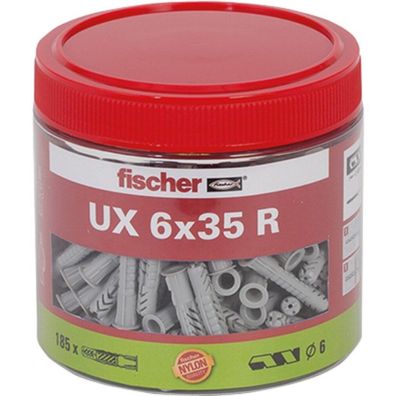 Fischer Fischer Universaldübel UX 6 x 35 mm R mit Rand Dose - 531027