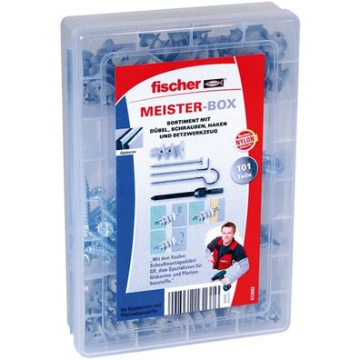 Fischer Fischer Meister-Box mit GK + Schrauben + Haken (100 Teile) - 513892