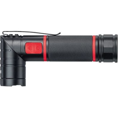 Multi-Taschenlampe (schwarz/rot, mit LED-Licht, Laser und UV-Licht)