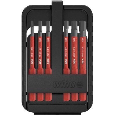 Bit-Satz slimBit electric (rot, 7-teilig)