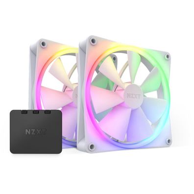 F140 RGB Twin Pack 140x140x26 (weiß, 2er Pack inkl. RGB & Fan Controller)