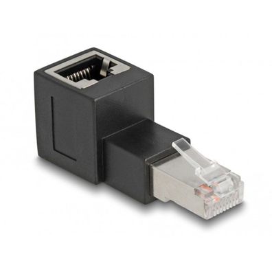 Delock DELOCK RJ45 Stecker zu RJ45 Bu Adapter Cat.6A 90° gewinkelt