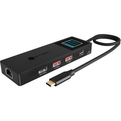 Icy Box Dockingstation IcyBox Spade Dock 4038 7 in 1 mit LCD Display