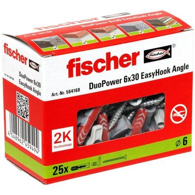 EasyHook Angle DuoPower 6x30 (weiß, 25 Stück, mit EasyHook Winkelhaken)
