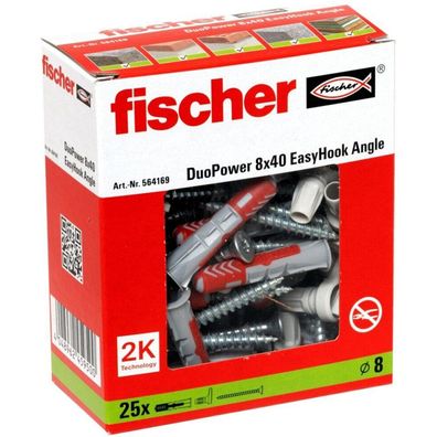 EasyHook Angle DuoPower 8x40 (weiß, 25 Stück, mit EasyHook Winkelhaken)