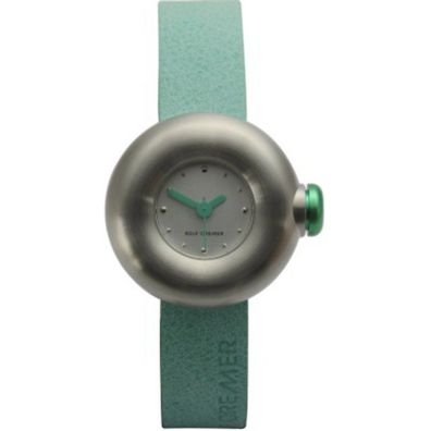 Uhr - Boom - Edelstahl Leder - mintgrün