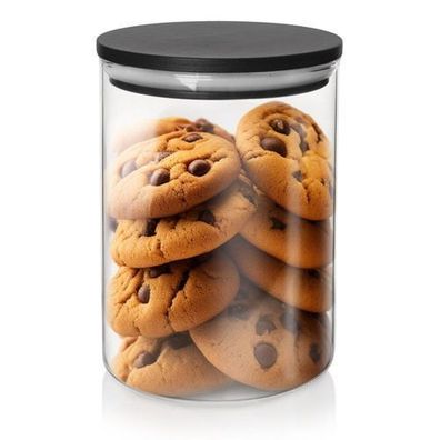 Glasbehälter für lose Produkte mit Deckel und Dichtung, 600 ml