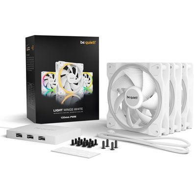 be quiet! be quiet! Lüfter 120 * 120 * 25 Light Wings White PWM (3x)