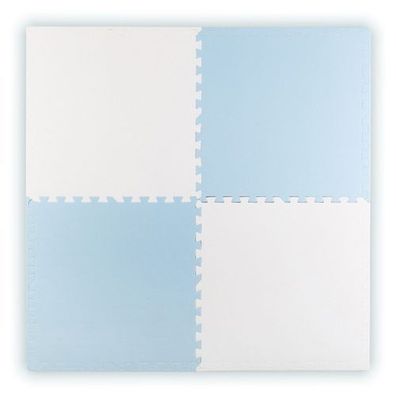 Ricokids große Schaumstoff-Puzzlematte 60x60 cm 4-teilig blau und weiß