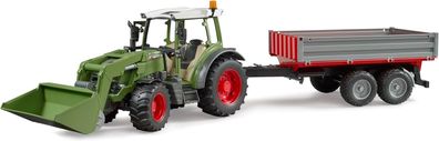 bruder 02182 - Traktor Fendt Vario 211 mit Frontlader & Bordwandanhänger - 1:16 Fahrz