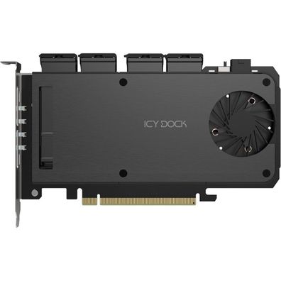 IcyDock Adapter 4 x M.2 NVMe SSD Mobile Rack Adapter Card fo