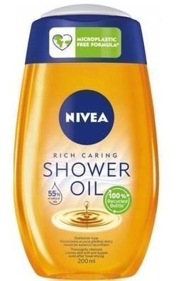 Nivea Duschöl für Zarte Haut - 200 ml Feuchtigkeitsspendende Pflege mit Wertvoll
