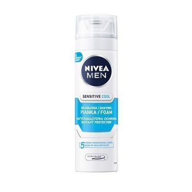 Nivea Men Sensitiv Cool Rasierschaum 200 ml für sanfte und erfrischende Rasur