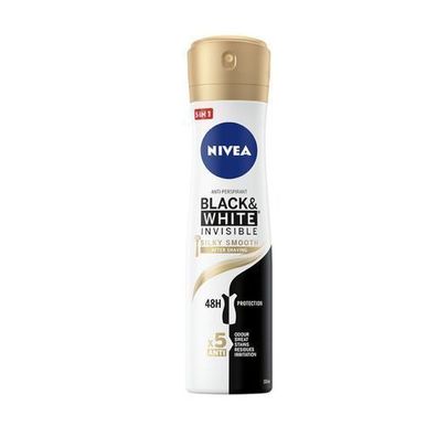 Nivea Black&White Invisible Silky Smooth Antitranspirant Spray, 150ml