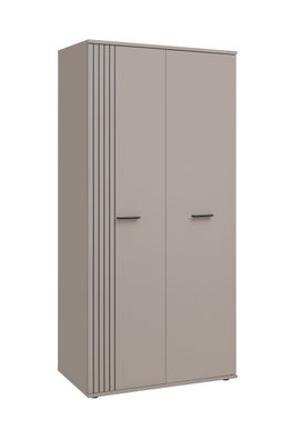 Drehtürenschrank | Kaschmir | Kleiderschrank | 2 Türen | 90 x 55 x 191 cm | 1 Kl