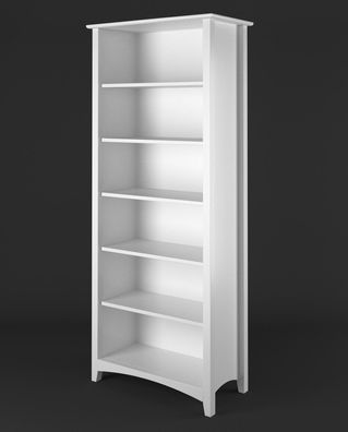 Bücherregal Kiefer Vollholz massiv weiß Lagopus 95 - Abmessungen: 200 x 60 x 42