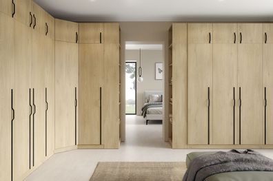 Schlafzimmer Set A Edegem | 12-teilig | Farbe: Eiche Cremona | Kleiderschränke |