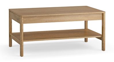 Couchtisch | Rechteckig | 1 geräumige Schublade | Farbe: Eiche | 100 x 60 x 45 c