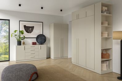Schlafzimmer Set D Edegem | 6-teilig | Farbe: Kaschmir | Kleiderschränke | Dreht